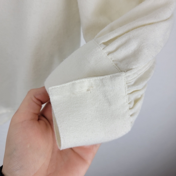 Rails Angelica Shirt Winter White Button Up Embellished Cream Small - Picture 12 of 13